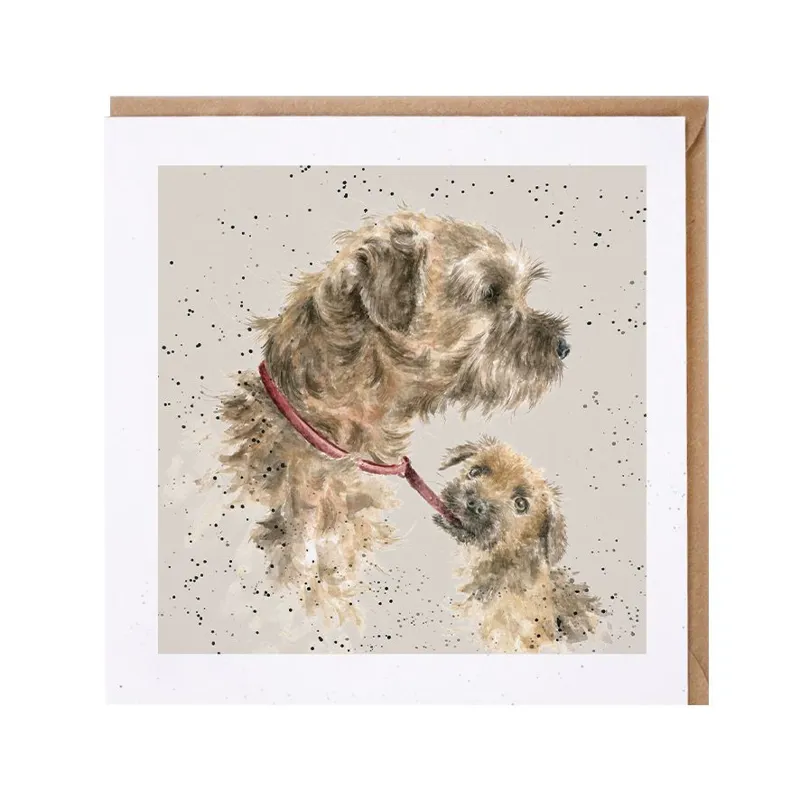 Wrendale Tilly and Alf Border Terrier Card